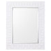 Rectangular mirror with geometric white frame by [Brand].