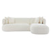 Modern white sectional sofa with plush cushions, brand [Brand].
