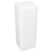 [Brand] white sculptural pedestal with a smooth, curved design.