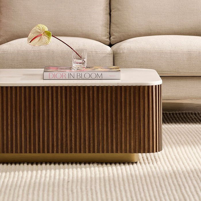 Mason Rectangle Coffee Table - Walnut, 100cm