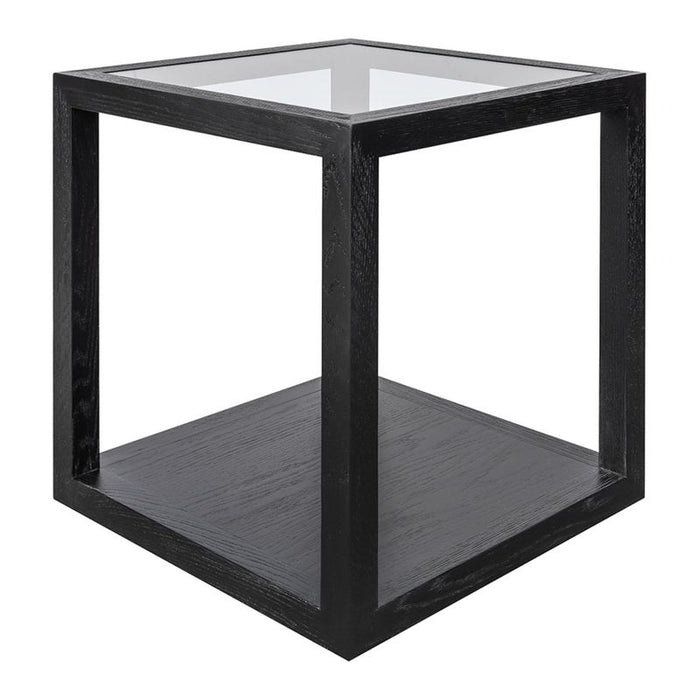 Sadie Oak Square Side Table - Large Black, 50cm