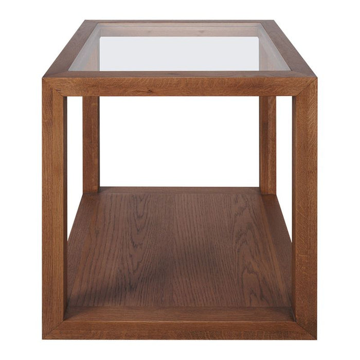 Sadie Oak Square Side Table - Large Walnut, 50cm