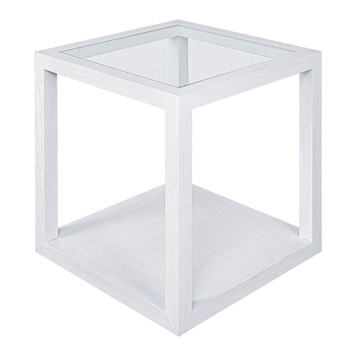 Sadie Oak Square Side Table - Large White, 50cm