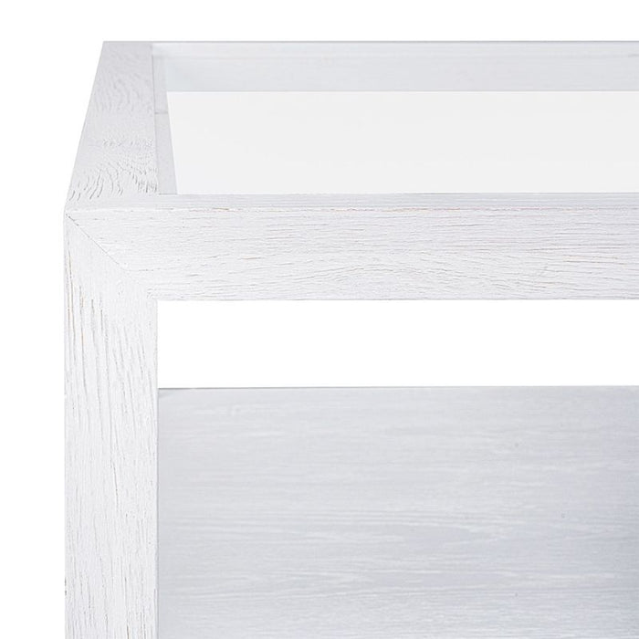 Sadie Oak Square Coffee Table - White, 90cm