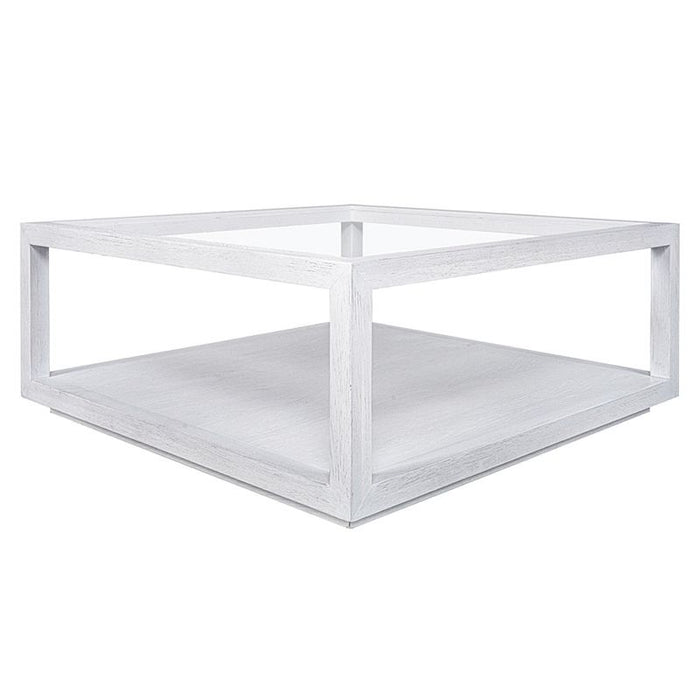 Sadie Oak Square Coffee Table - White, 90cm
