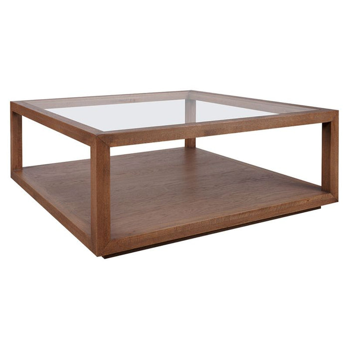 Sadie Oak Square Coffee Table - Walnut, 90cm