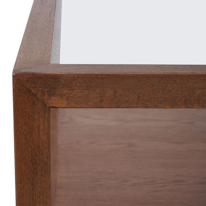 Sadie Oak Square Coffee Table - Walnut, 90cm