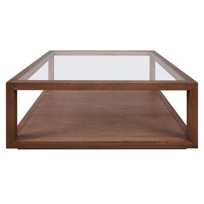 Sadie Oak Square Coffee Table - Walnut, 90cm