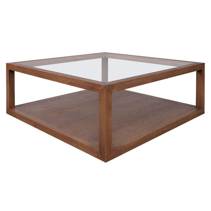 Sadie Oak Square Coffee Table - Walnut, 90cm