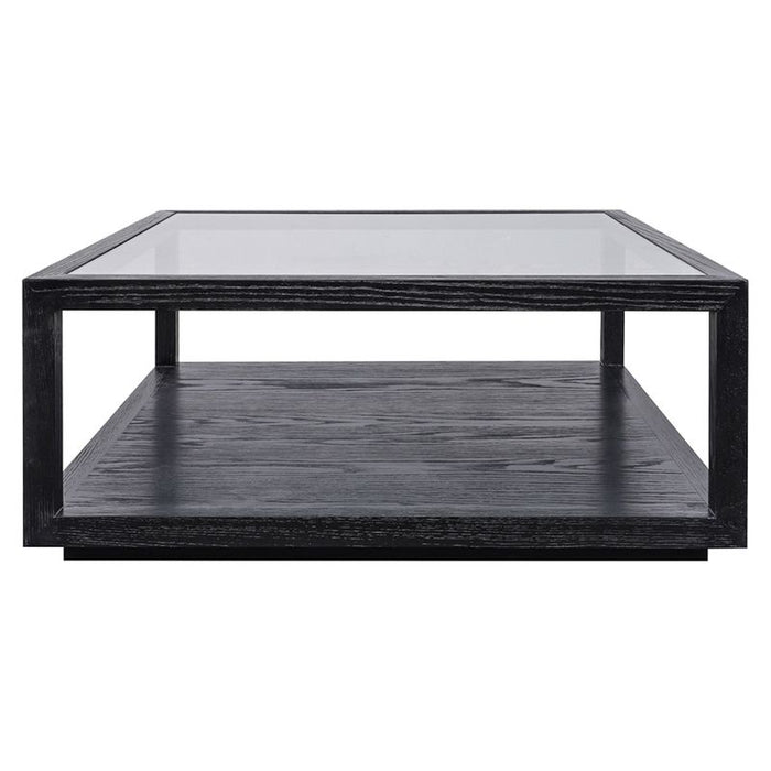 Sadie Oak Square Coffee Table - Black, 90cm