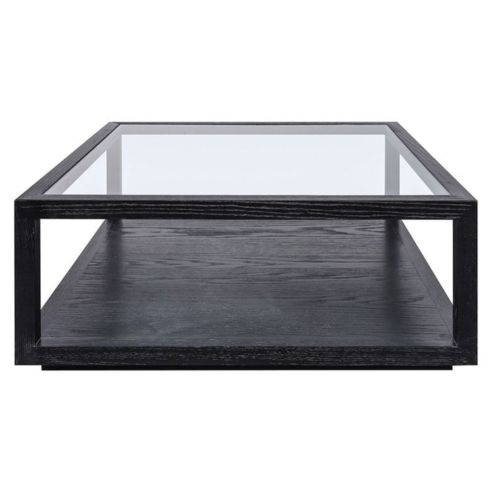 Sadie Oak Square Coffee Table - Black, 90cm