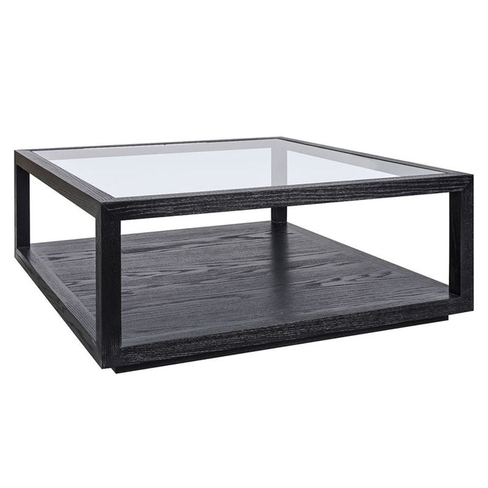 Sadie Oak Square Coffee Table - Black, 90cm