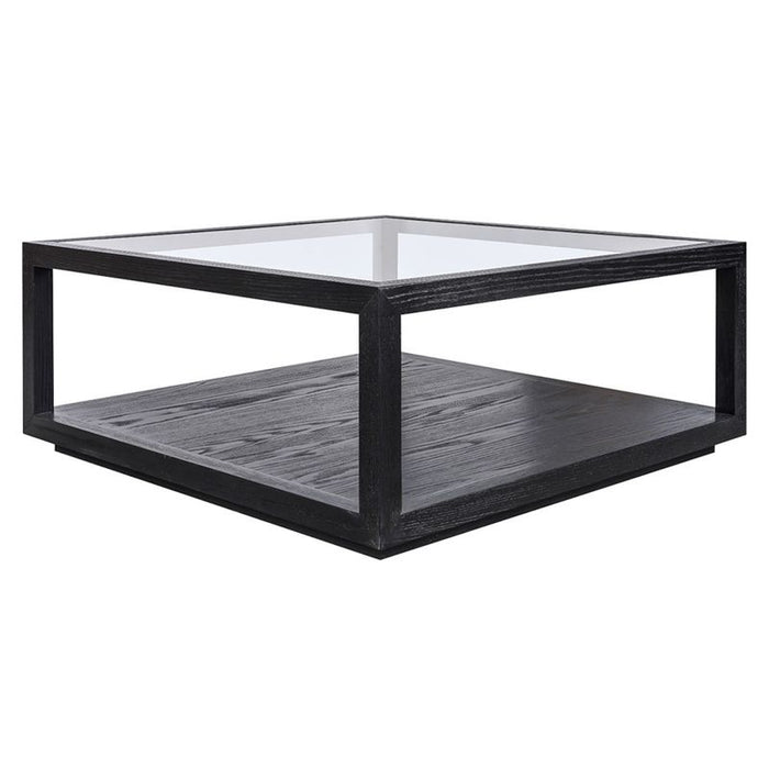 Sadie Oak Square Coffee Table - Black, 90cm