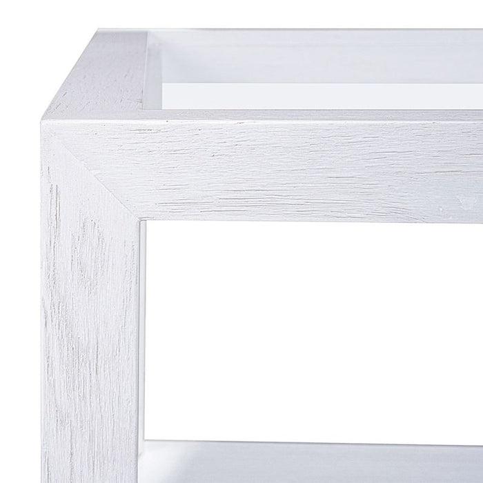 Sadie Oak Rectangle Coffee Table - White, 120cm