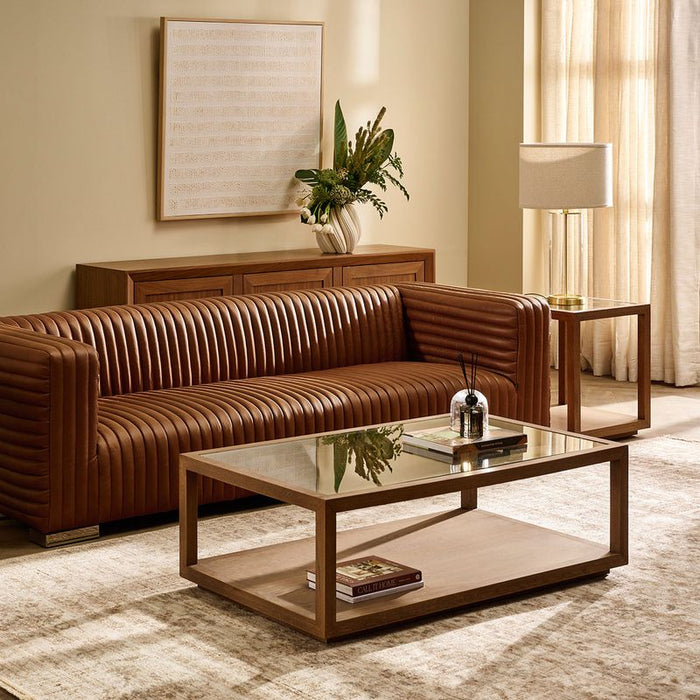 Sadie Oak Rectangle Coffee Table - Walnut, 120cm