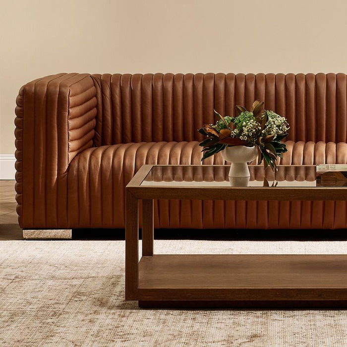 Sadie Oak Rectangle Coffee Table - Walnut, 120cm