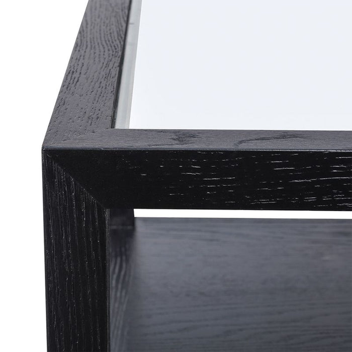 Sadie Oak Rectangle Coffee Table - Black, 120cm