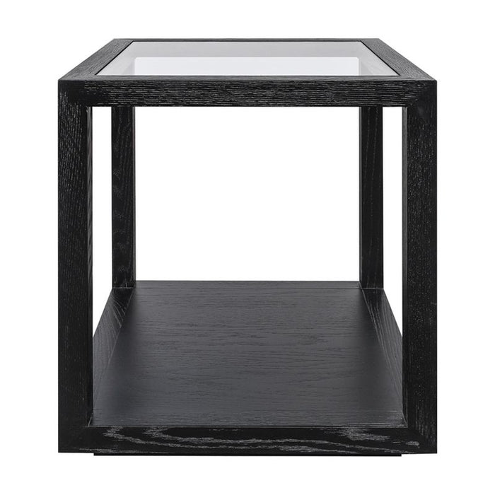 Sadie Oak Square Side Table - Medium Black, 40cm