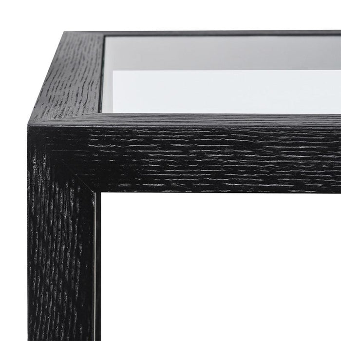 Sadie Oak Square Side Table - Medium Black, 40cm
