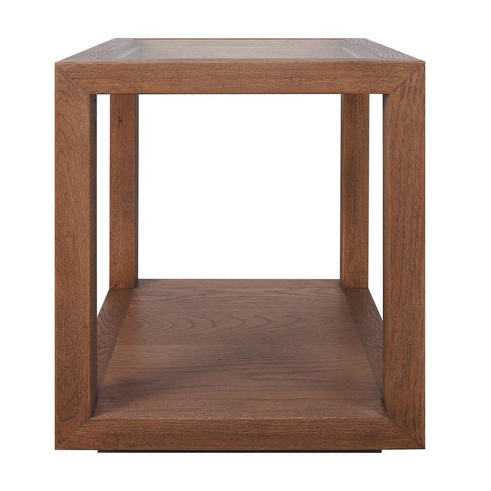 Sadie Oak Square Side Table - Medium Walnut