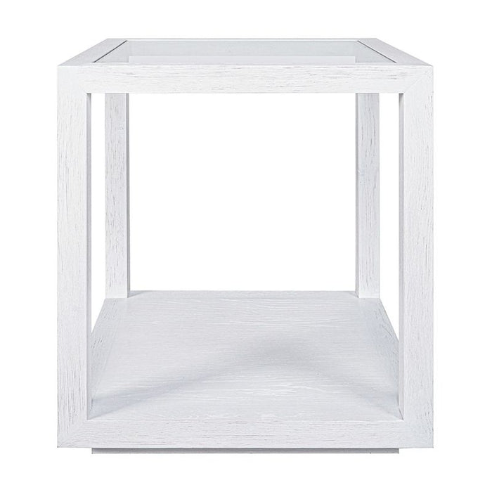 Sadie Oak Square Side Table - Medium White, 40cm