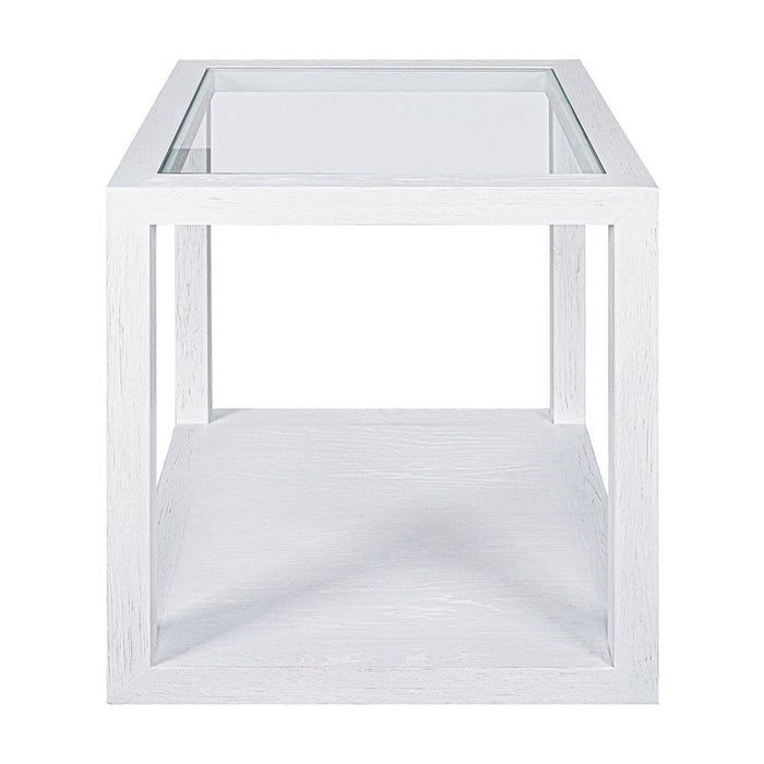 Sadie Oak Square Side Table - Medium White, 40cm