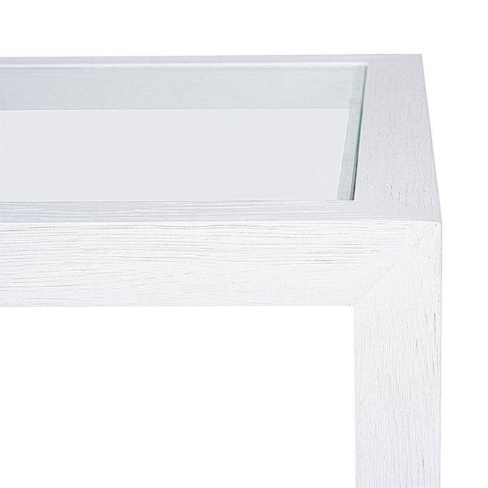 Sadie Oak Square Side Table - Medium White, 40cm