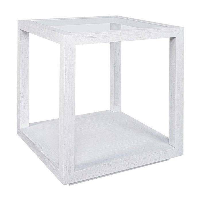 Sadie Oak Square Side Table - Medium White, 40cm