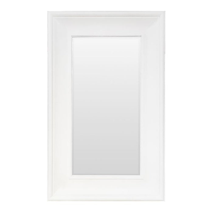 Bateman Floor Mirror - White, Glass, 201cm H