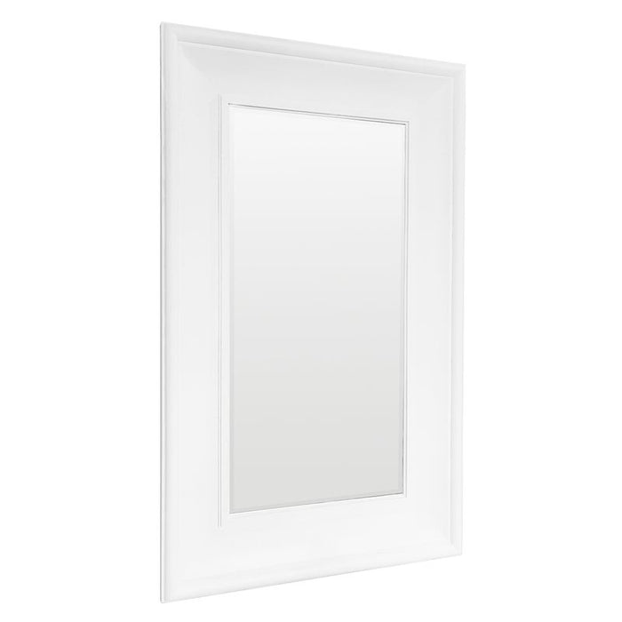 Bateman Floor Mirror - White, Glass, 201cm H
