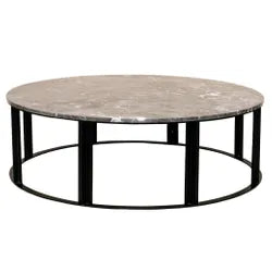 Bowie Marble Coffee Table - Medium Grey