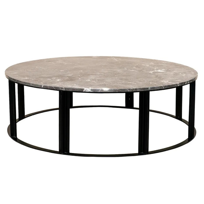 Bowie Marble Coffee Table - Medium Grey