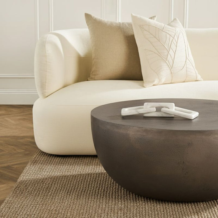 Beaumont Coffee Table - Antique Brass, 91cm