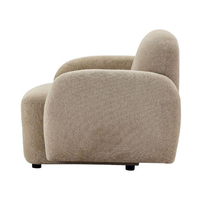Ramona Occasional Chair - Taupe, Fabric Wood