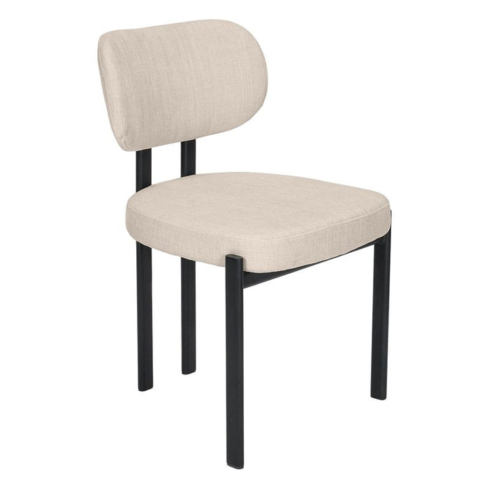 Stuart Dining Chair - Natural Chenille, Fabric Metal