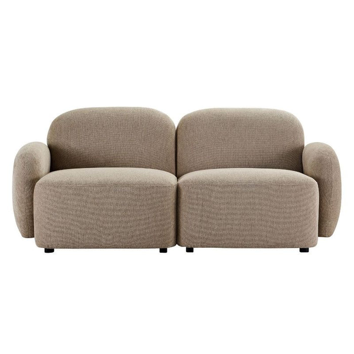 Ramona Modular 2 Seater Sofa - Taupe, Fabric Wood, 184cm