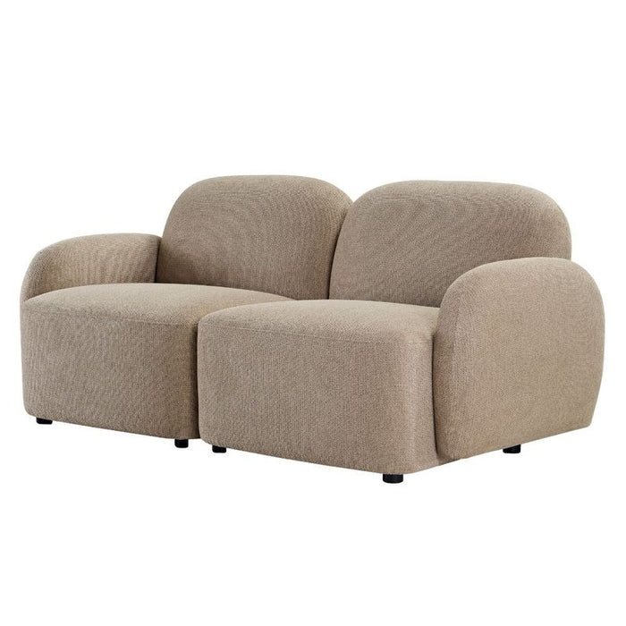 Ramona Modular 2 Seater Sofa - Taupe, Fabric Wood, 184cm