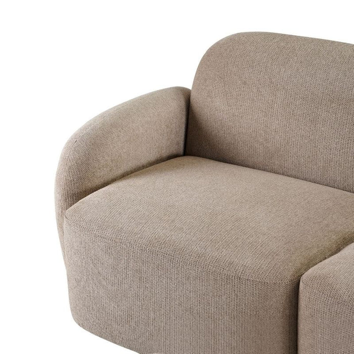 Ramona Modular 2 Seater Sofa - Taupe, Fabric Wood, 184cm