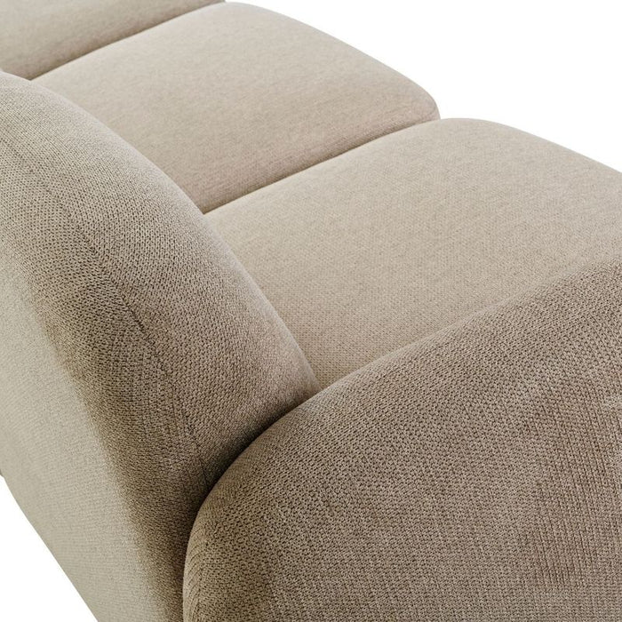 Ramona Modular 3 Seater Sofa - Taupe, Fabric Wood, 261cm