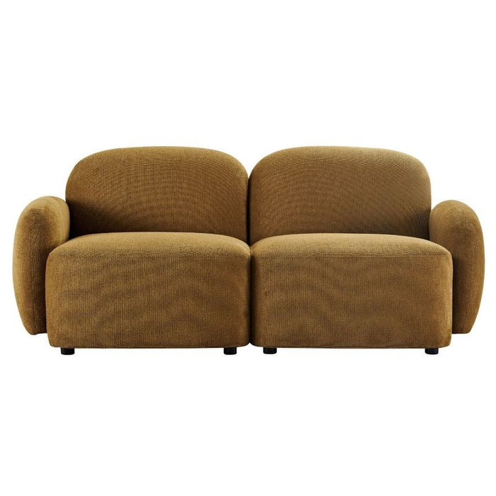 Ramona Modular 2 Seater Sofa - Toffee, Fabric Wood, 184cm
