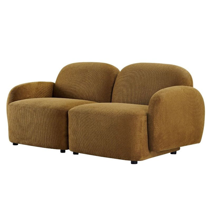 Ramona Modular 2 Seater Sofa - Toffee, Fabric Wood, 184cm