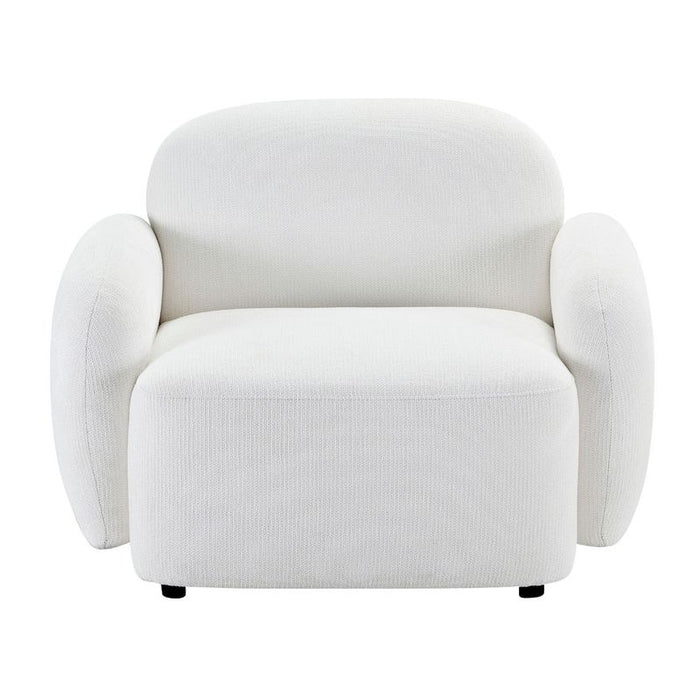 Ramona Occasional Chair - White, Fabric Wood