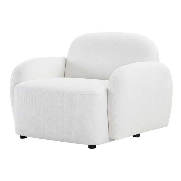 Ramona Occasional Chair - White, Fabric Wood