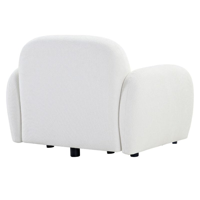 Ramona Occasional Chair - White, Fabric Wood