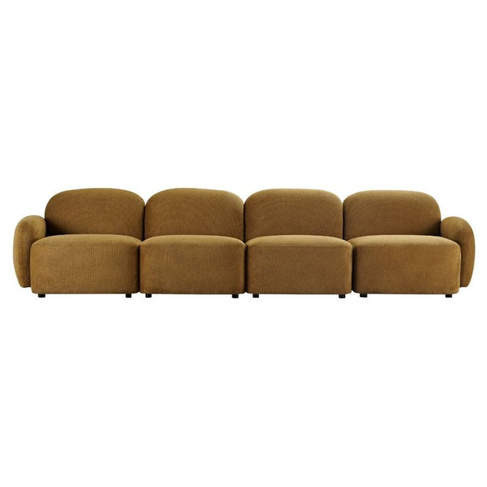 Ramona Modular 4 Seater Sofa - Toffee, Fabric Wood, 338cm