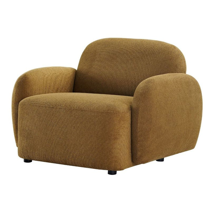 Ramona Occasional Chair - Toffee, Brown Fabric Wood