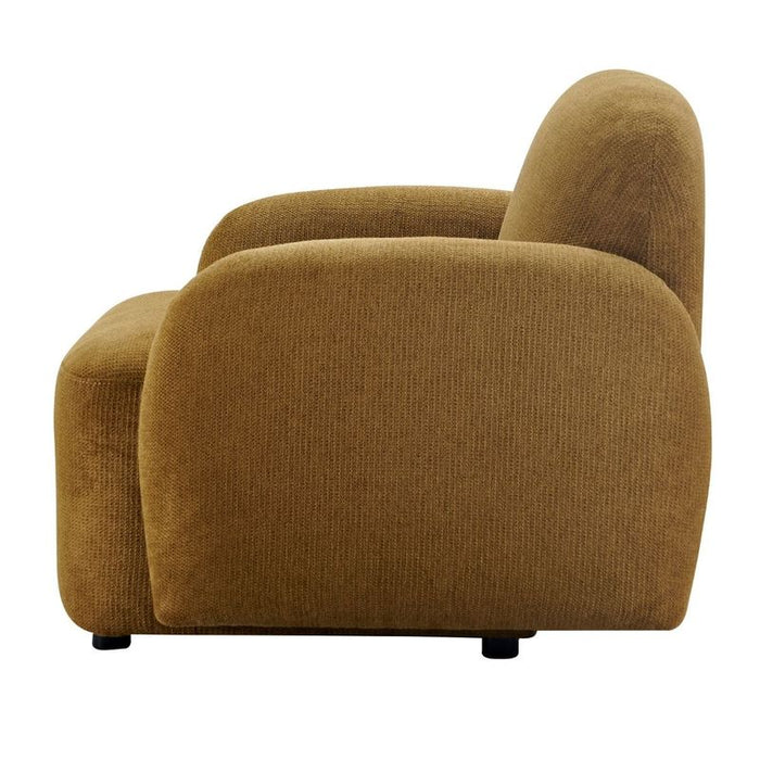 Ramona Occasional Chair - Toffee, Brown Fabric Wood