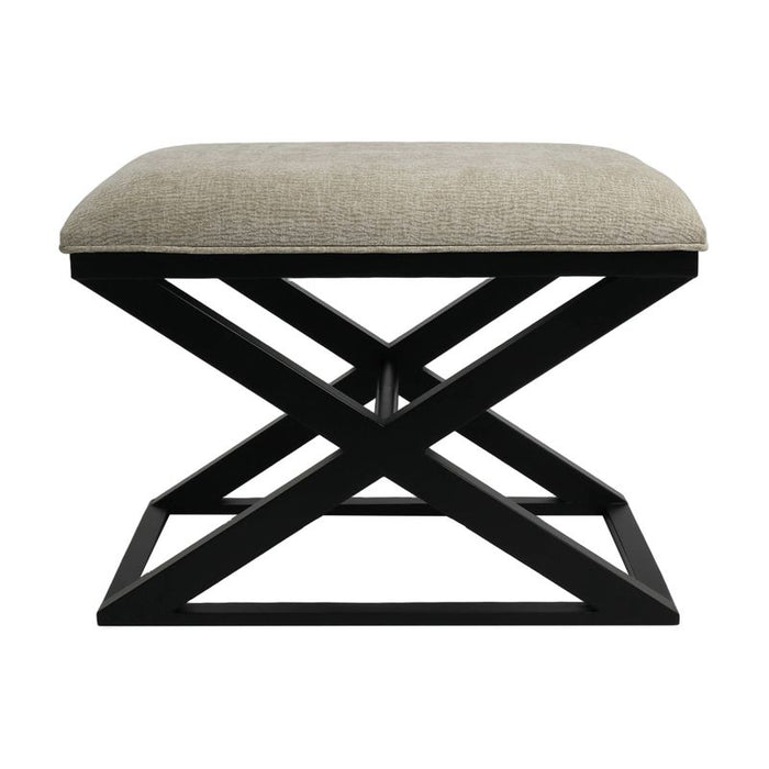 Spencer Black Timber Stool - Wheat