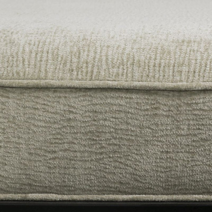 Hacienda Black Iron Bench Ottoman - Wheat