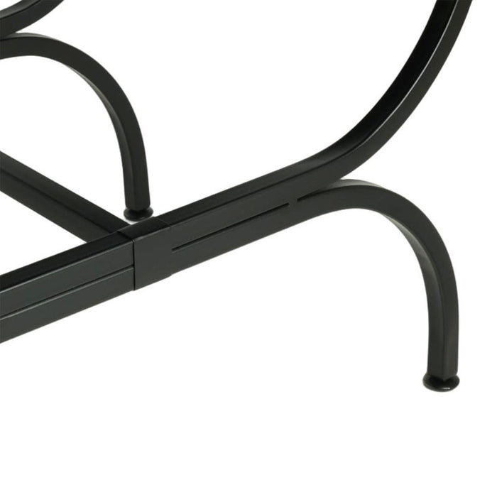 Novak Black Iron Stool - Butterscotch